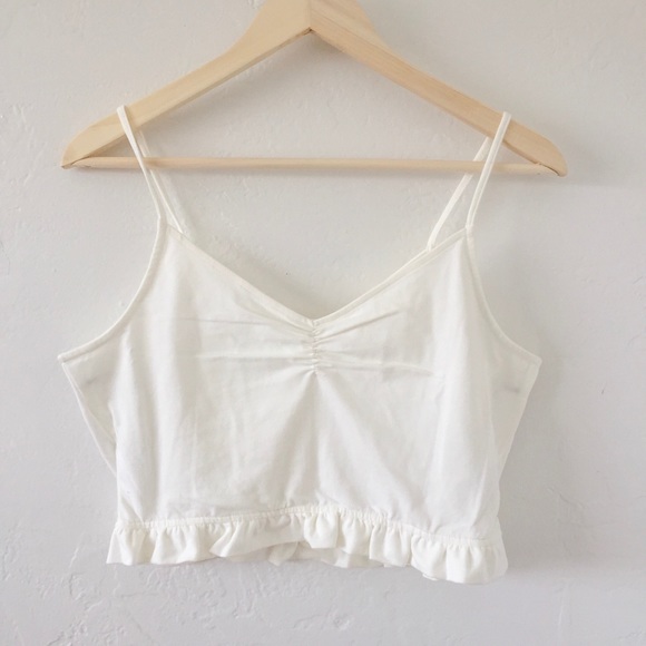 ❗️Two Left ❗️NWT White Crop Cami Tank - Picture 3 of 5
